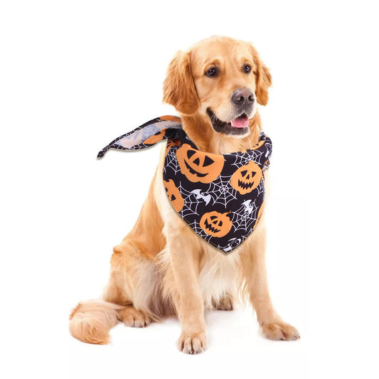Halloween Pumpkin Pet Bandana Decorative Dog and Cat Scarf